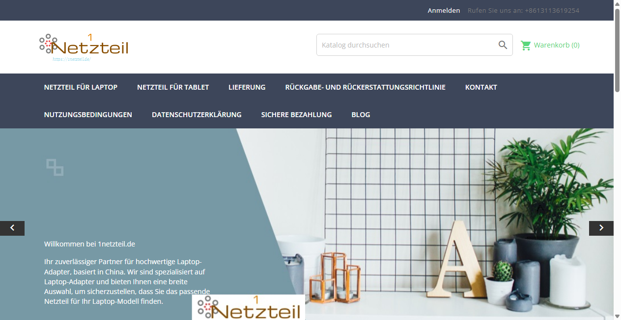 Screenshot von 1netzteil.de