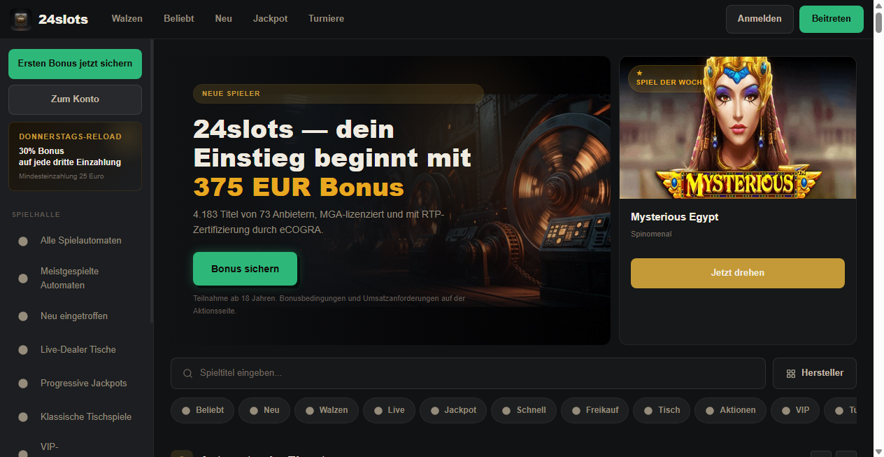 Bestätigte Warnung zu 24slots-online.de (2026)