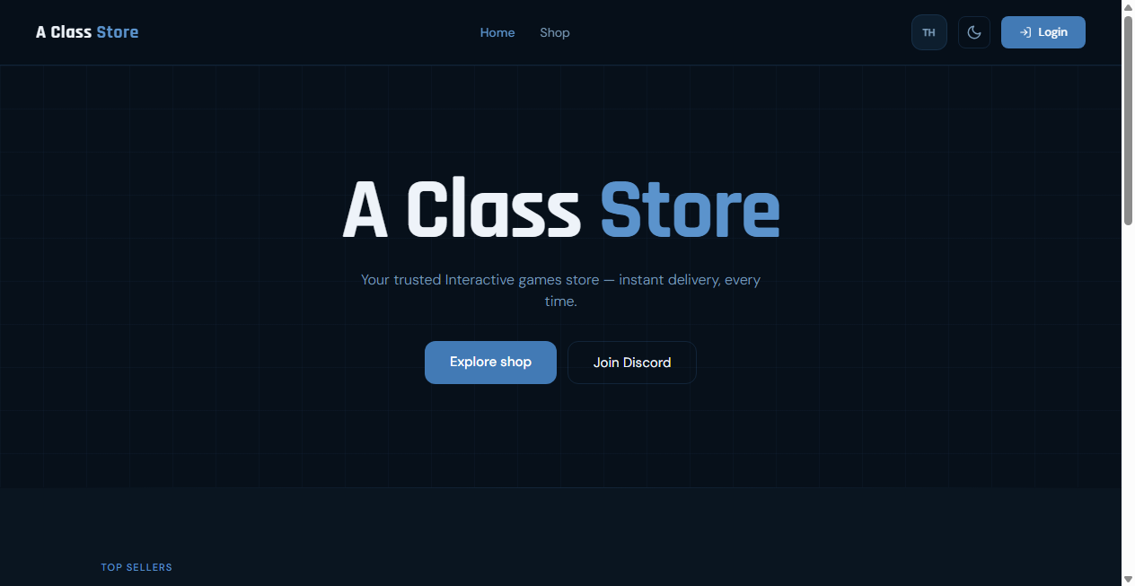 Screenshot von aclassstore.com