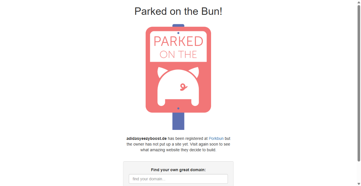 Screenshot von adidasyeezyboost.de