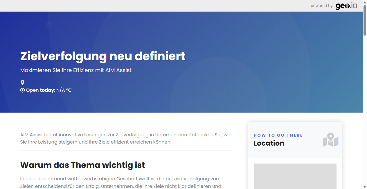 Screenshot von aim-assist.de