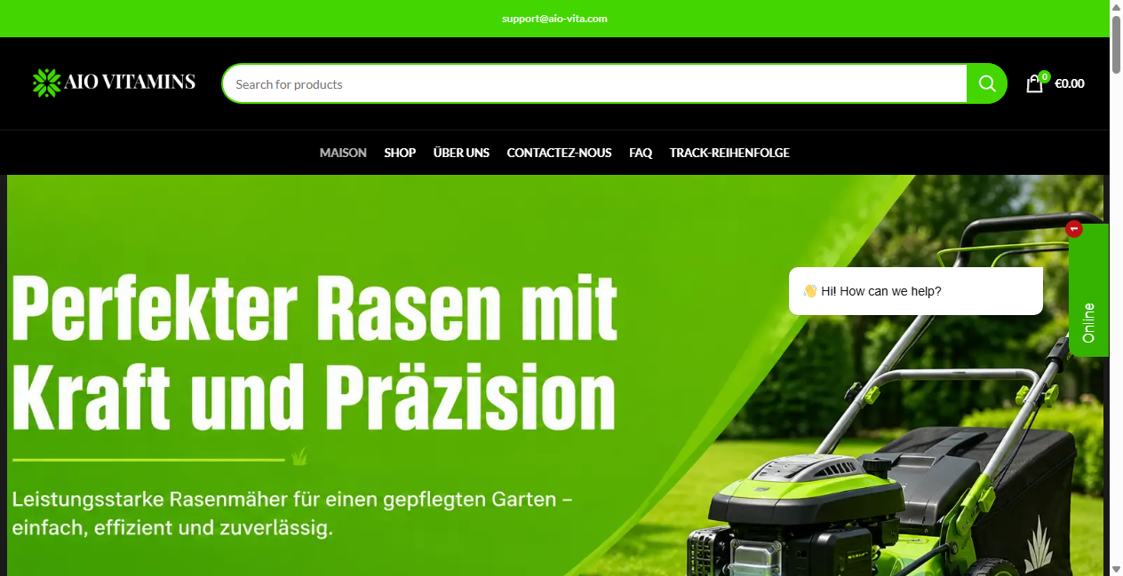 Screenshot von aio-vita.com
