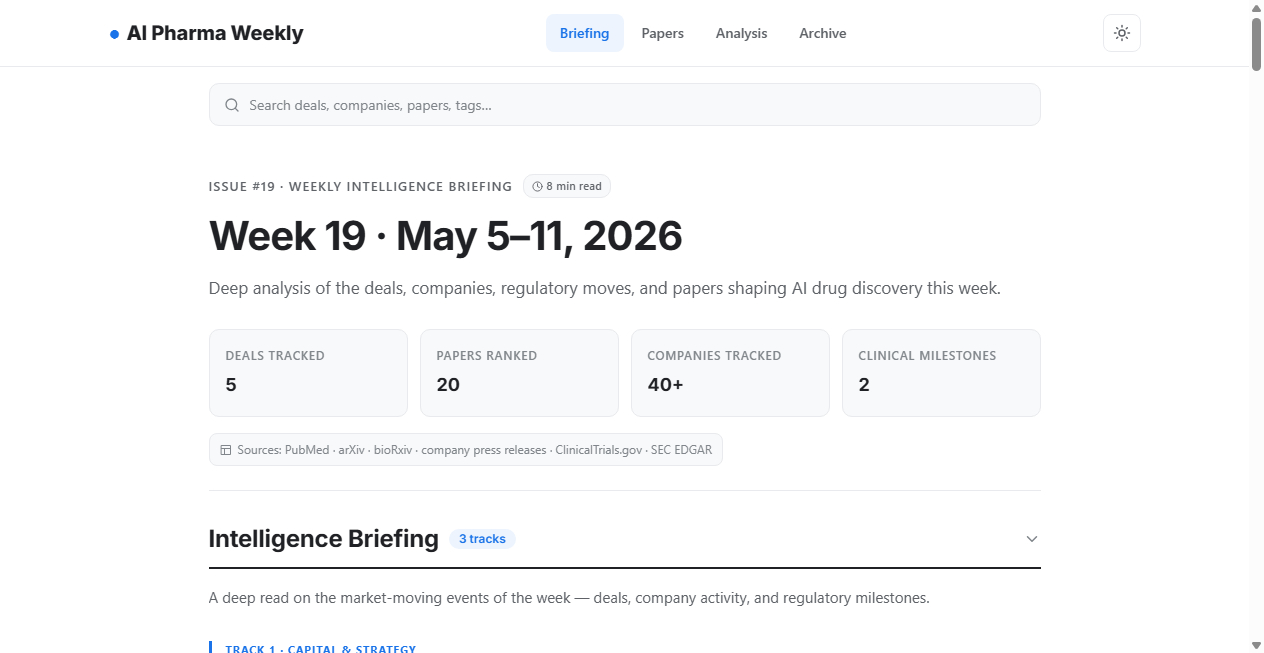 Screenshot von aipharmaweekly.com