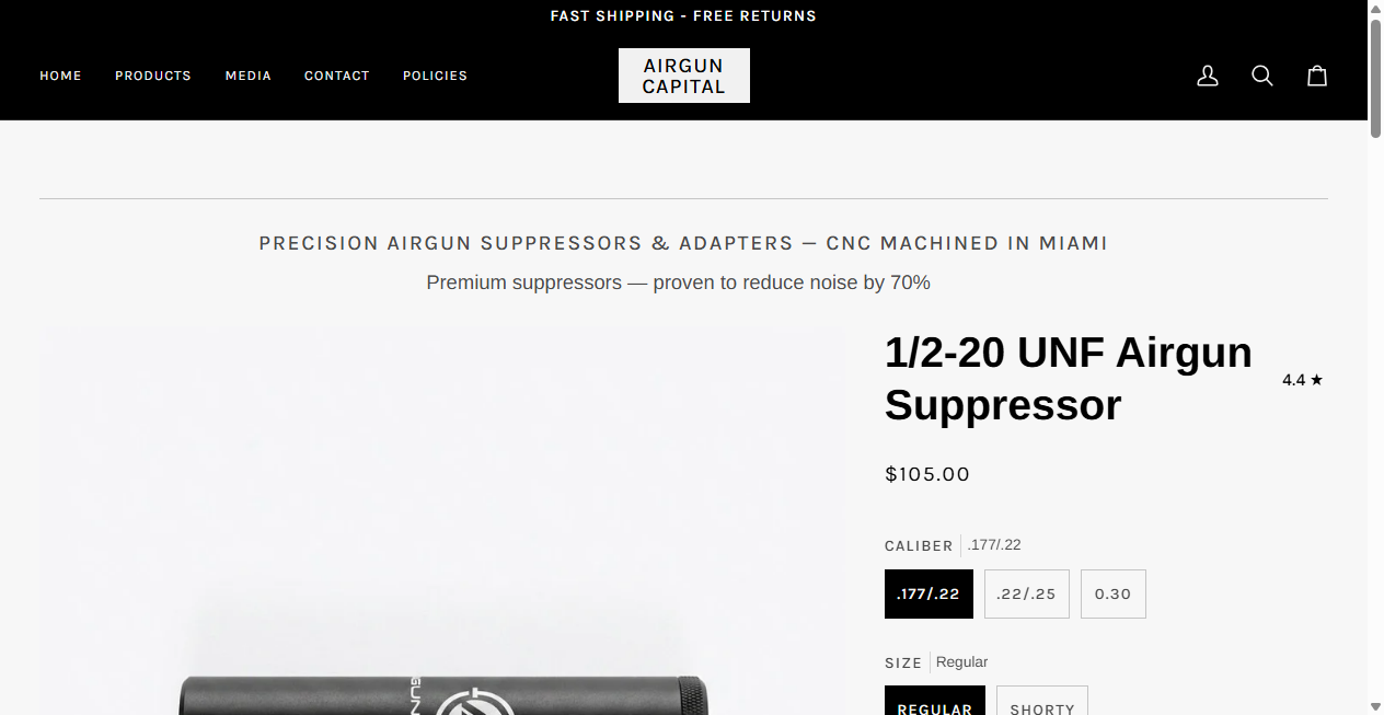 Screenshot von airguncapital.com