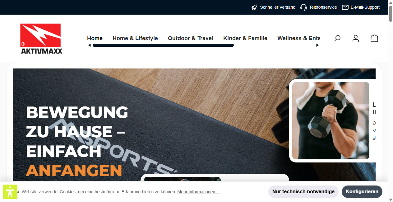 Screenshot von aktivmaxx.com