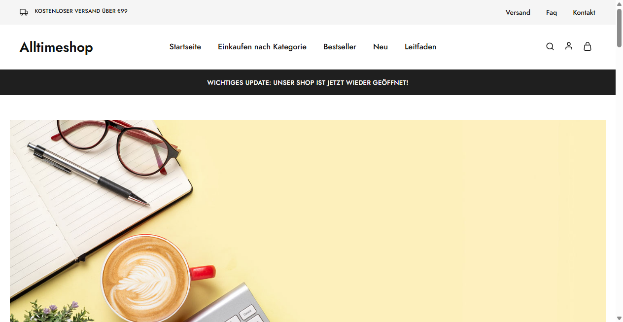 Screenshot von alltimeshop.de
