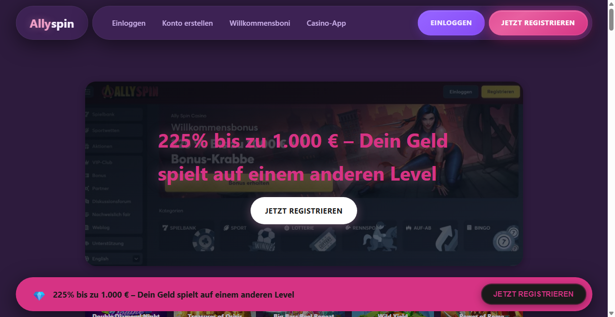 Bestätigte Warnung zu allyspincasino-online.de (2026)