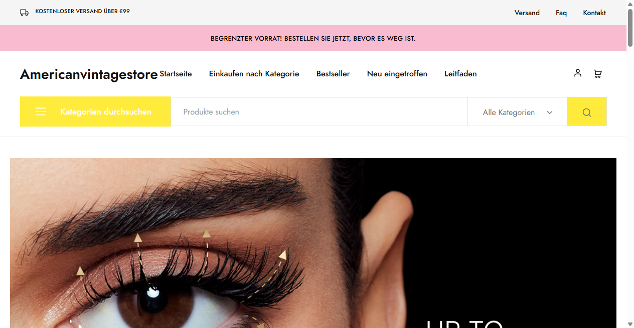 Screenshot von americanvintagestore.de