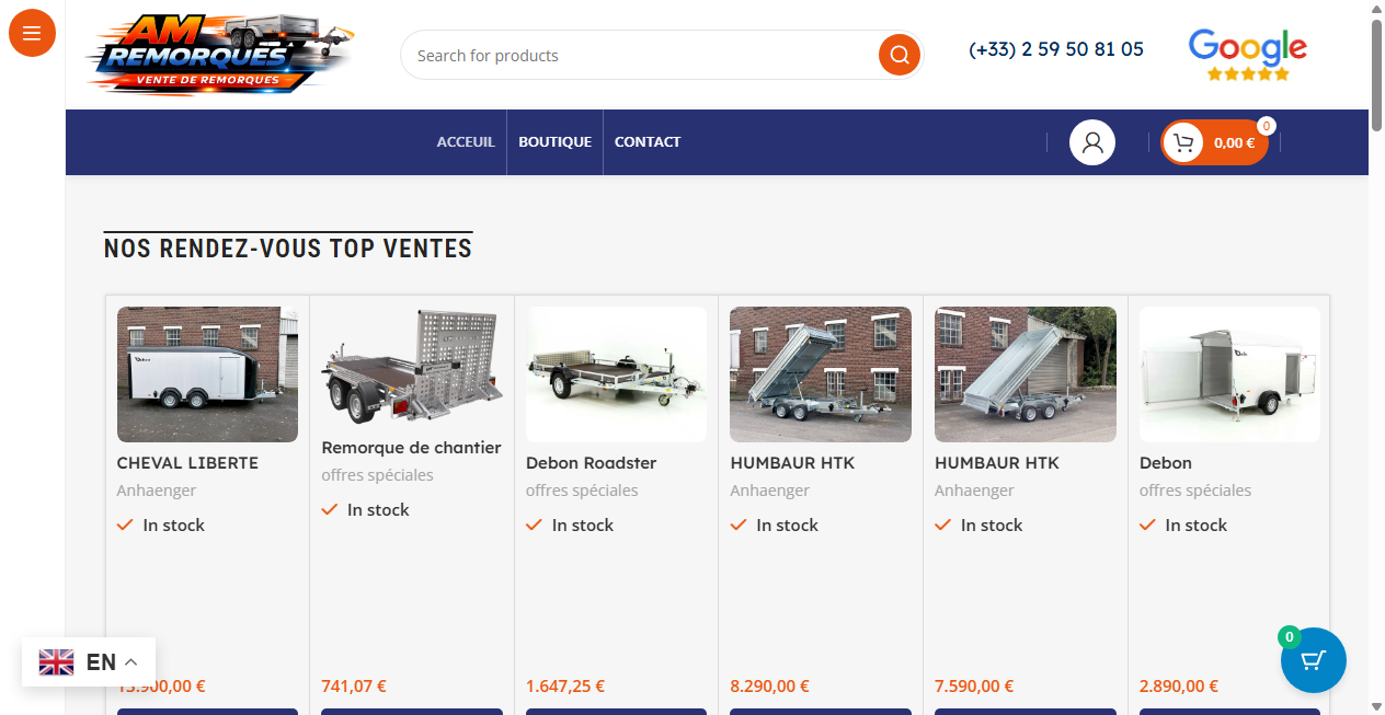 Screenshot von amremorques.com