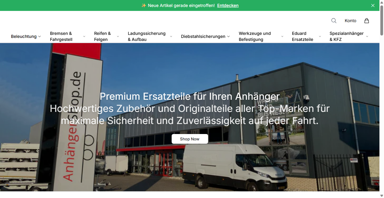 Bestätigte Warnung zu anhaengershopstore.shop (2026)