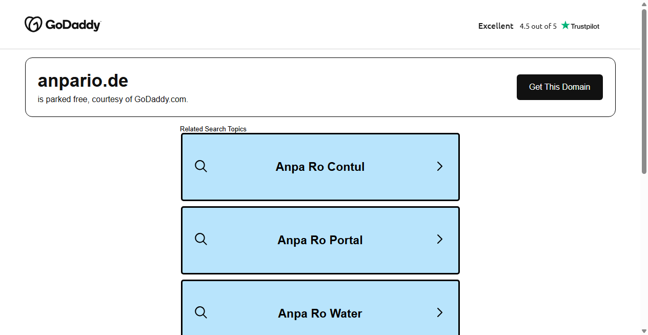 Screenshot von anpario.de
