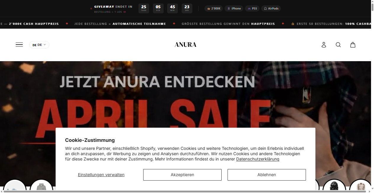 Fake Shop Warnung: anuraclo.com (2026)