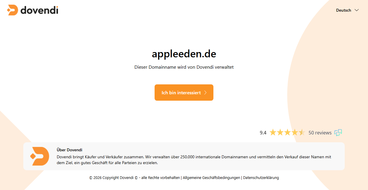 Screenshot von appleeden.de