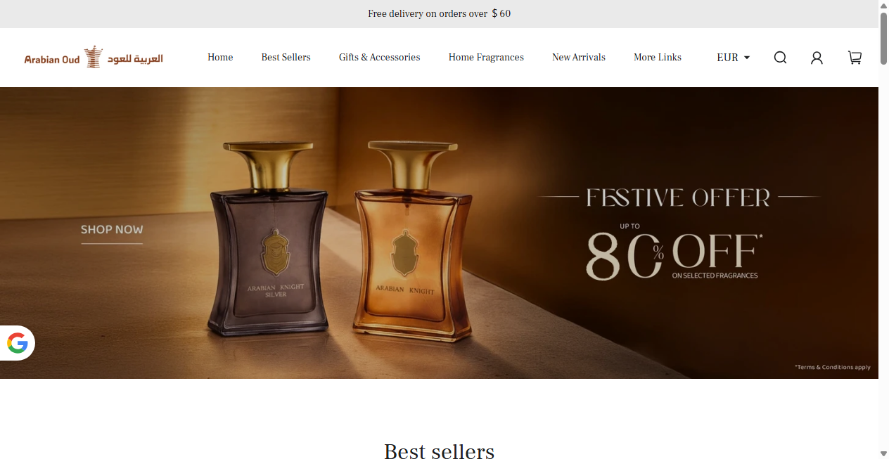 Screenshot von arabian-oud-sa-store.com