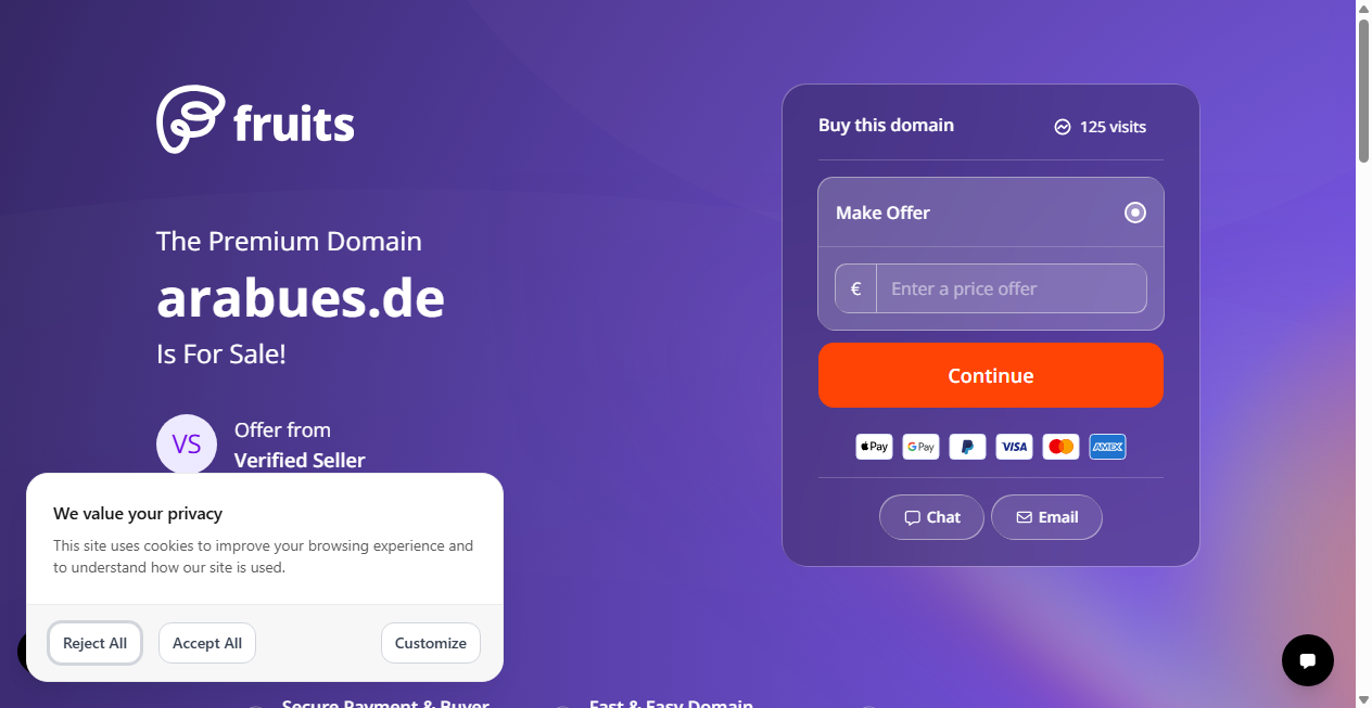 Screenshot von arabues.de