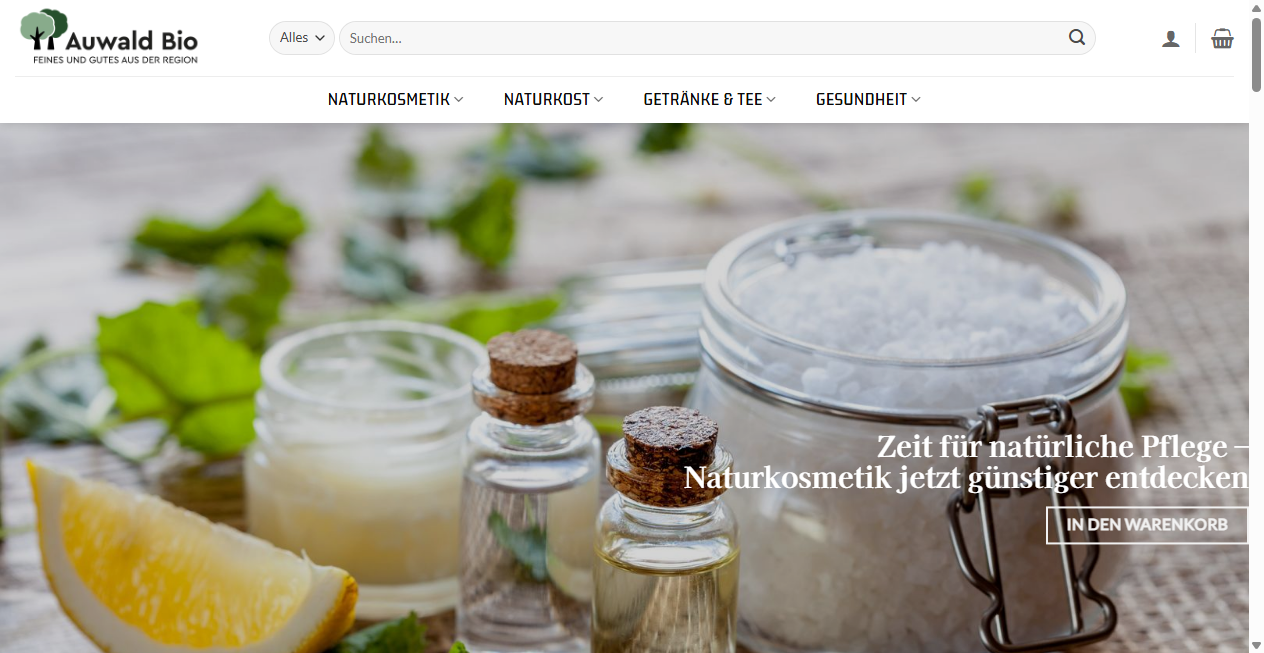 Screenshot von auwaldbio-de.com
