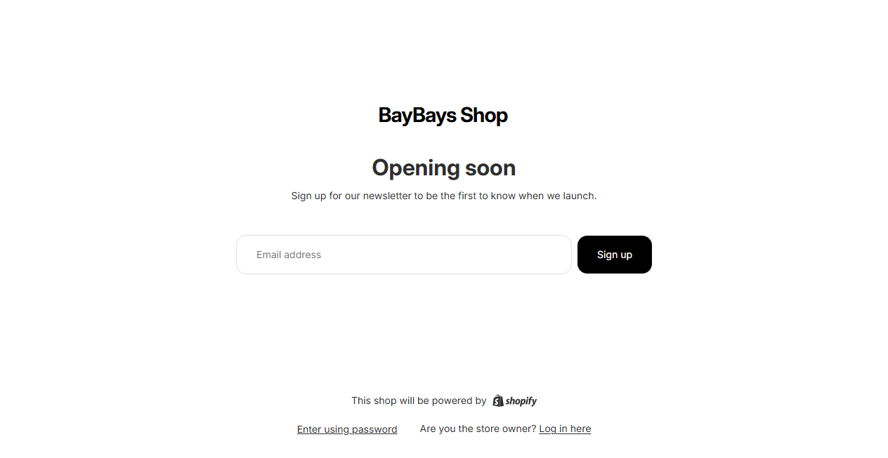 Screenshot von baybaysshop.com