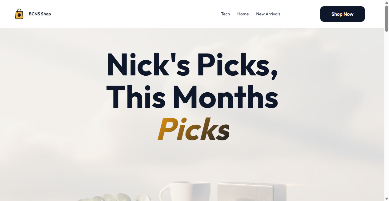 Screenshot von bcns-shop.com