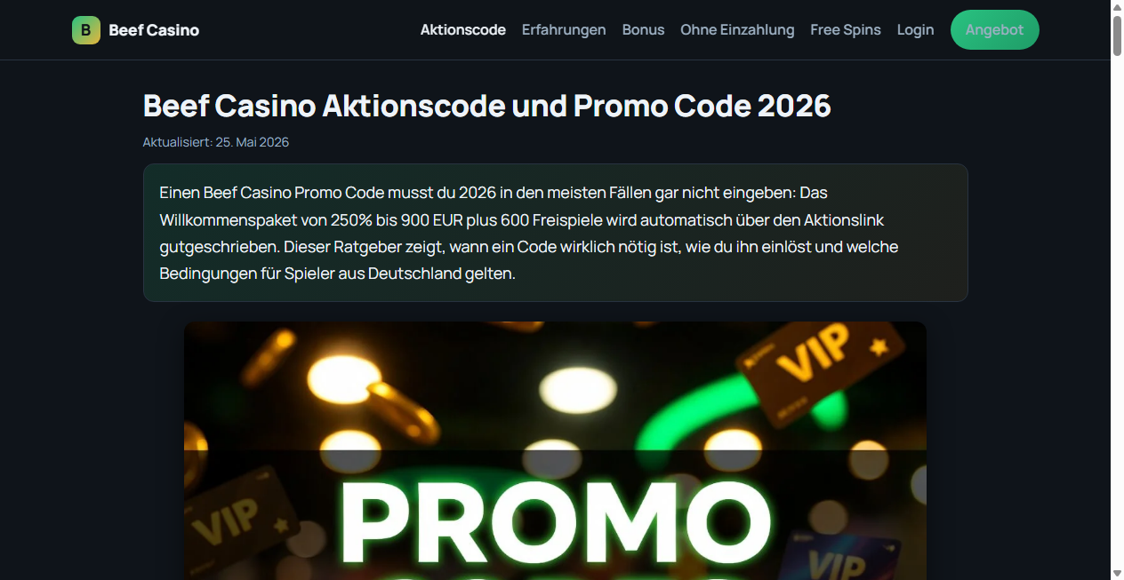 Bestätigte Warnung zu beef-casino-aktionscode.de (2026)