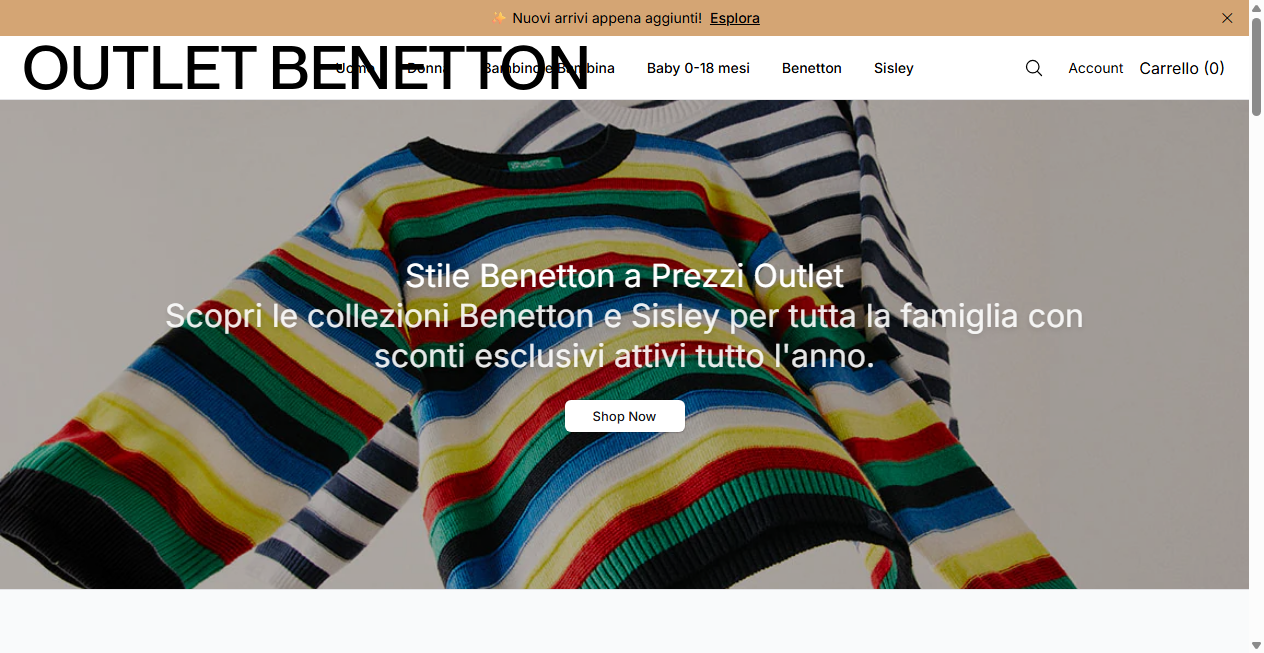 Bestätigte Warnung zu benettonoutletstore.shop (2026)