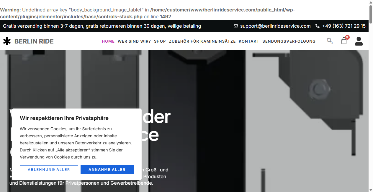 Fake Shop Warnung: berlinrideservice.com (2026)