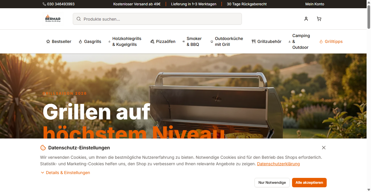 Screenshot von berma-shop.com