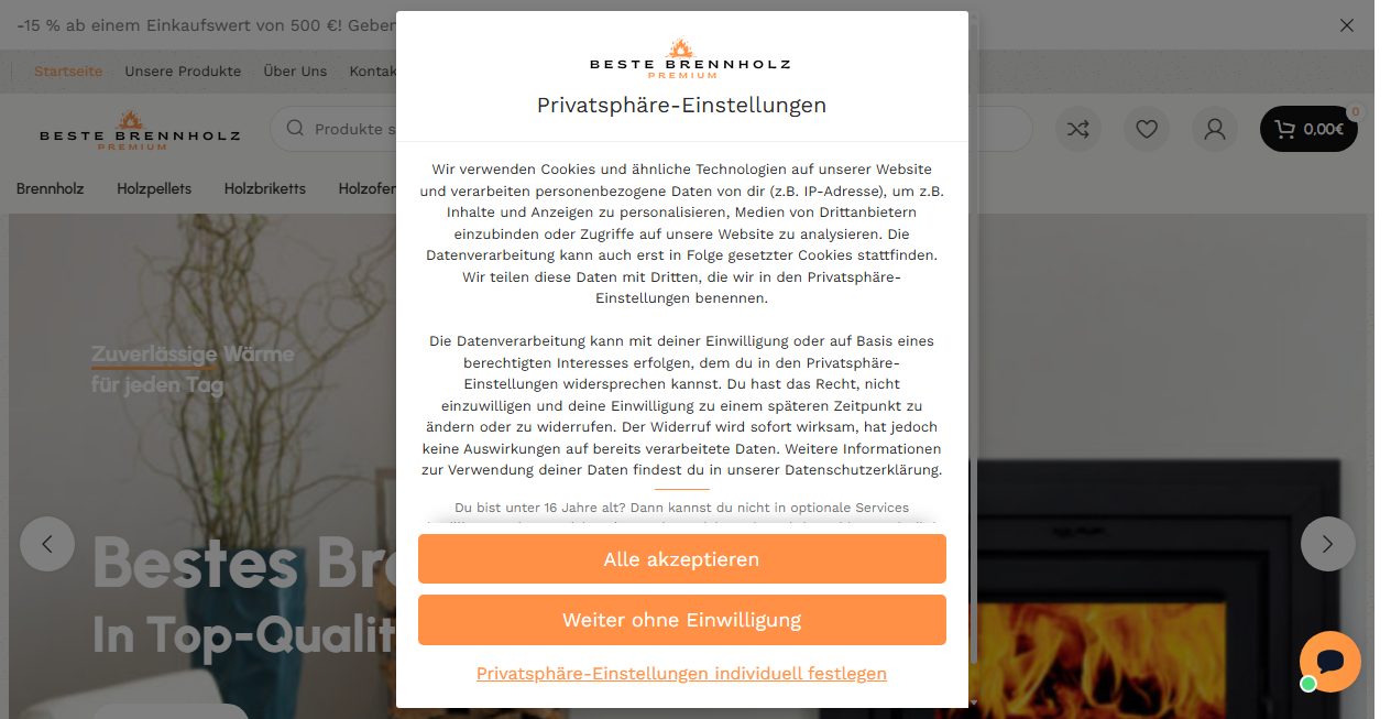 Fake Shop Warnung: beste-brannholzpremium.de (2026)