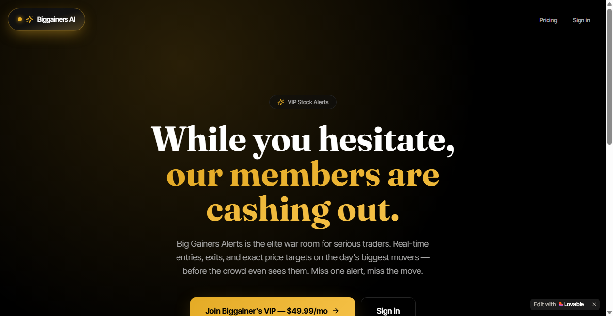 Bestätigte Warnung zu biggainersalerts-members.com (2026)
