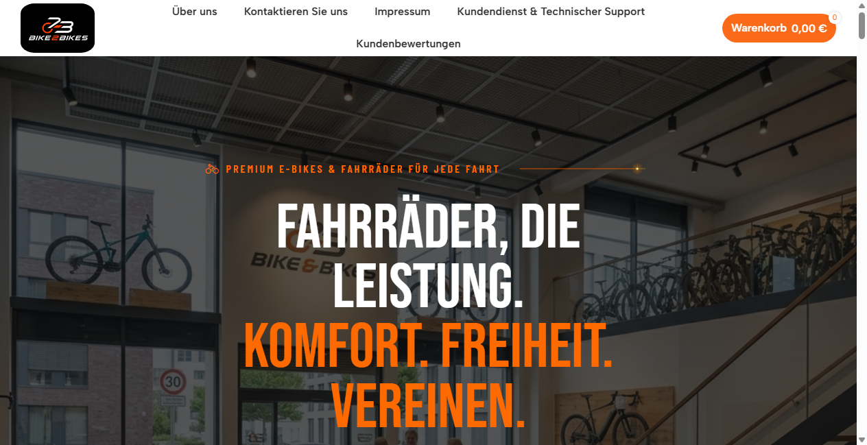 Screenshot von bike2bikes.com