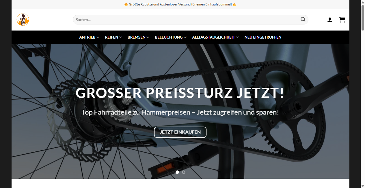 Screenshot von bikepartsprofi.com