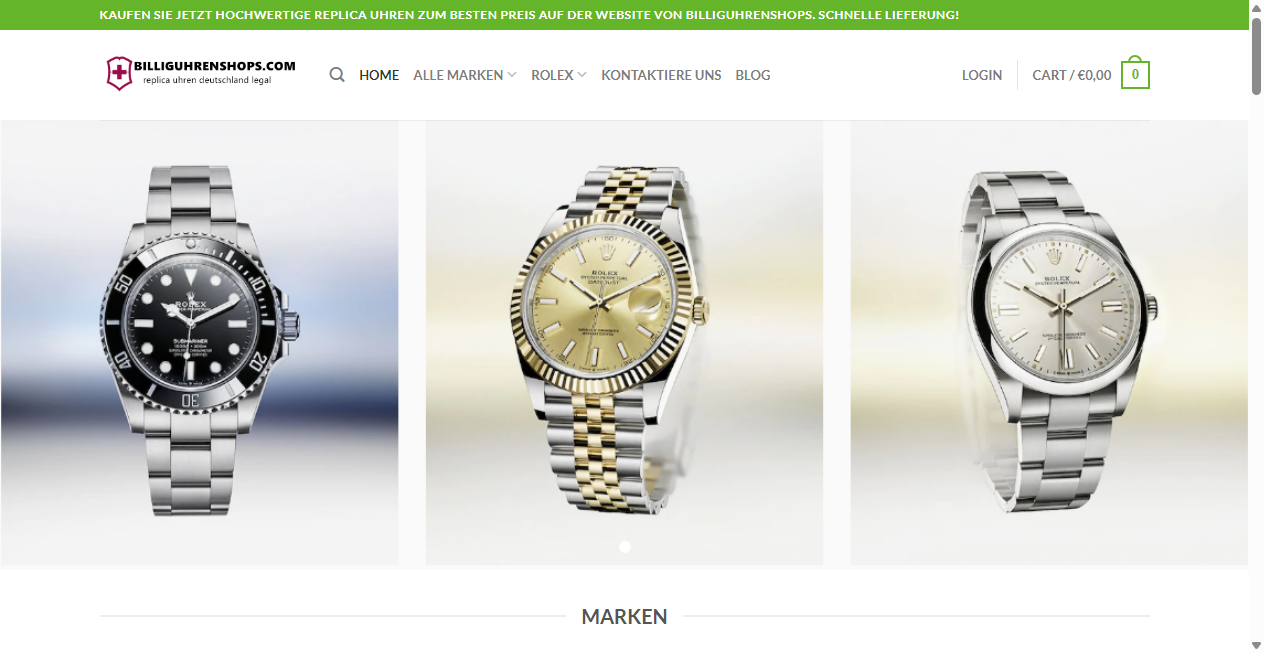 Screenshot von billiguhrenshops.com