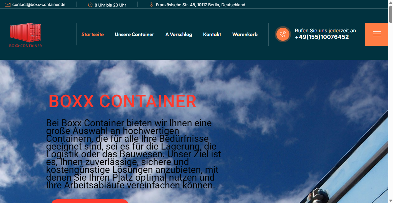 Fake Shop Warnung: boxx-container.de (2026)