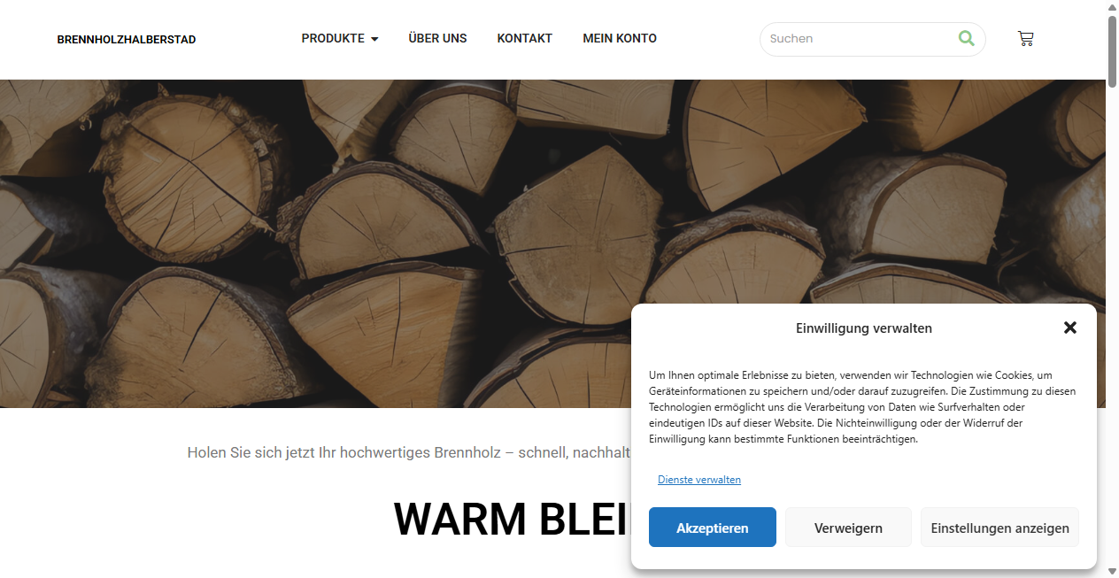 Screenshot von brennholzhalberstad.com