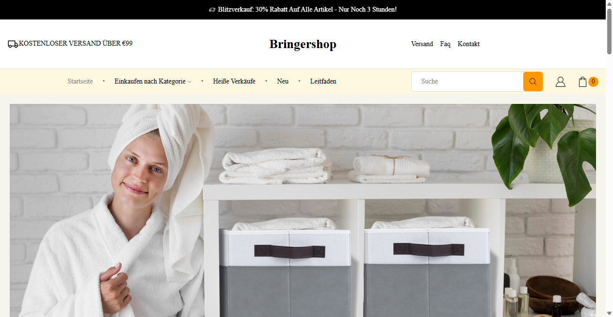 Screenshot von bringershop.de