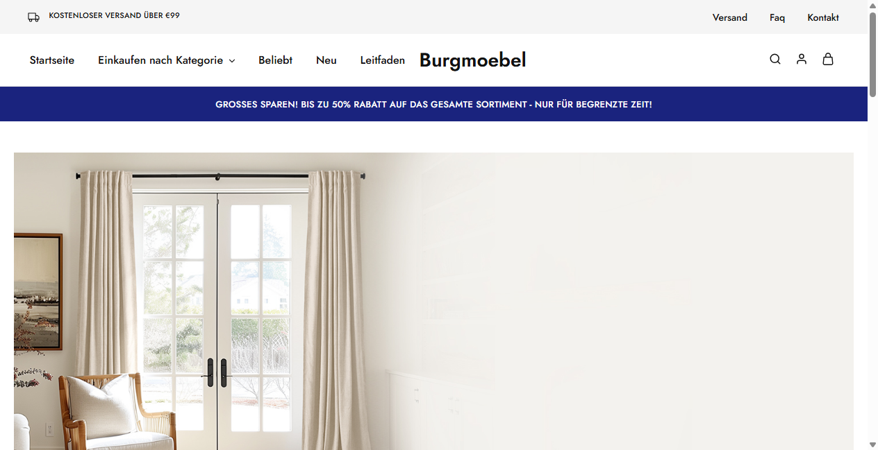 Screenshot von burgmoebel.de