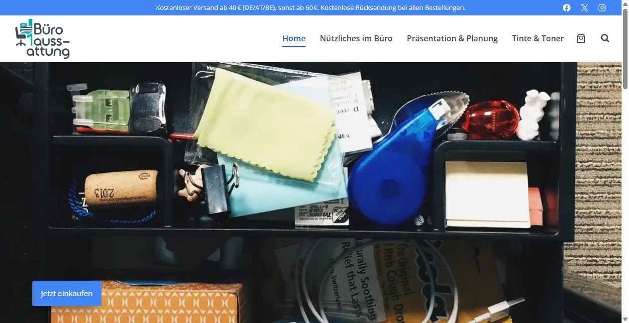 Screenshot von buroausstattung.com