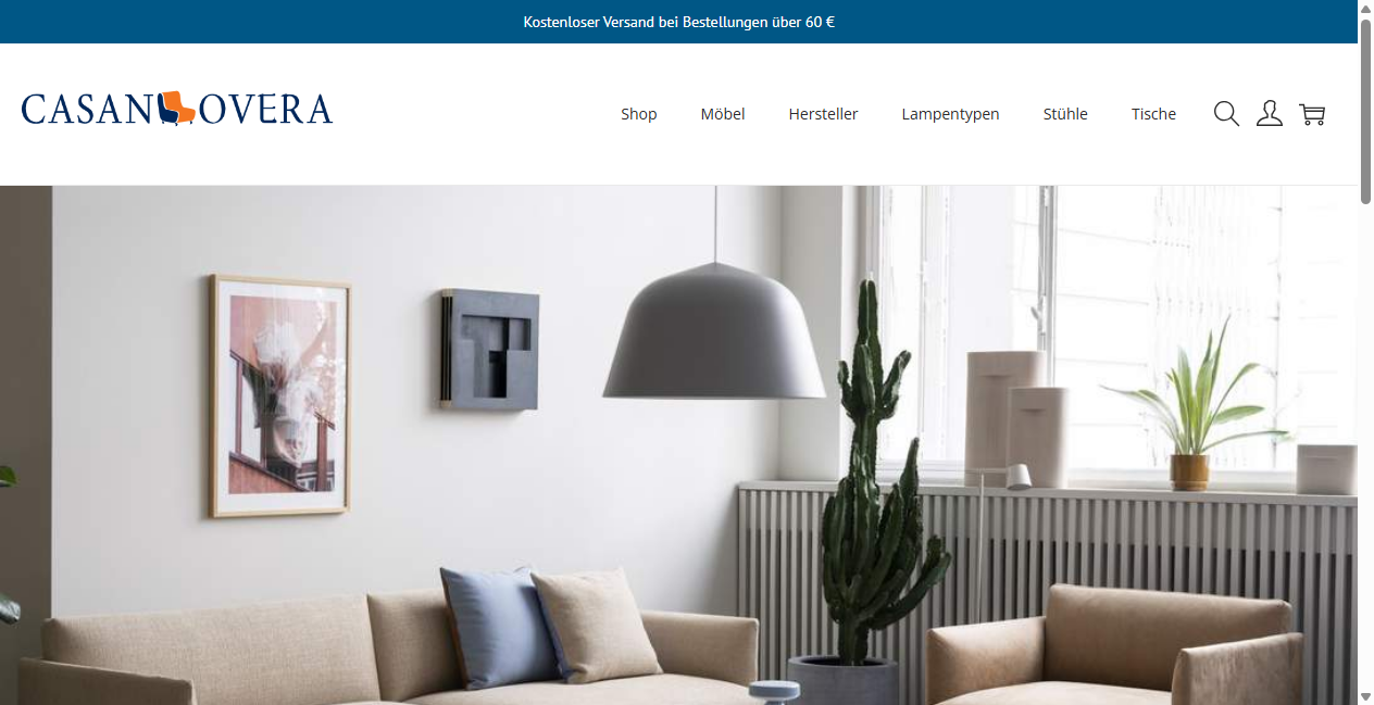Screenshot von casanovera.com
