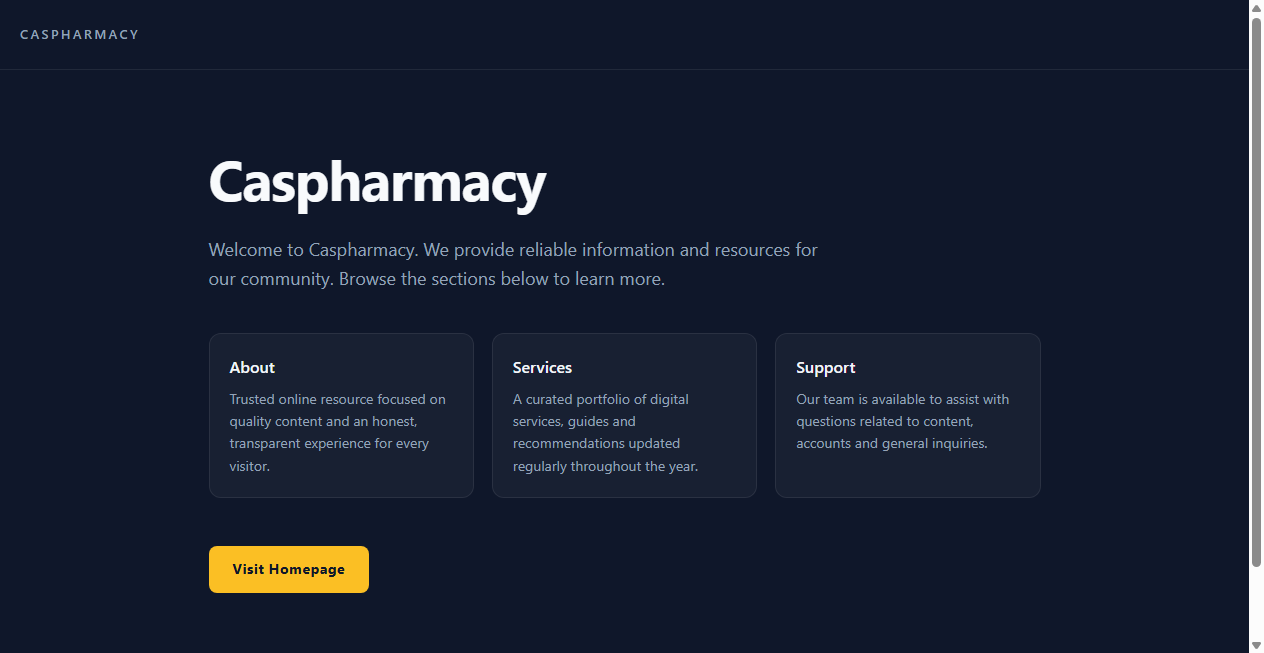 Screenshot von caspharmacy.com