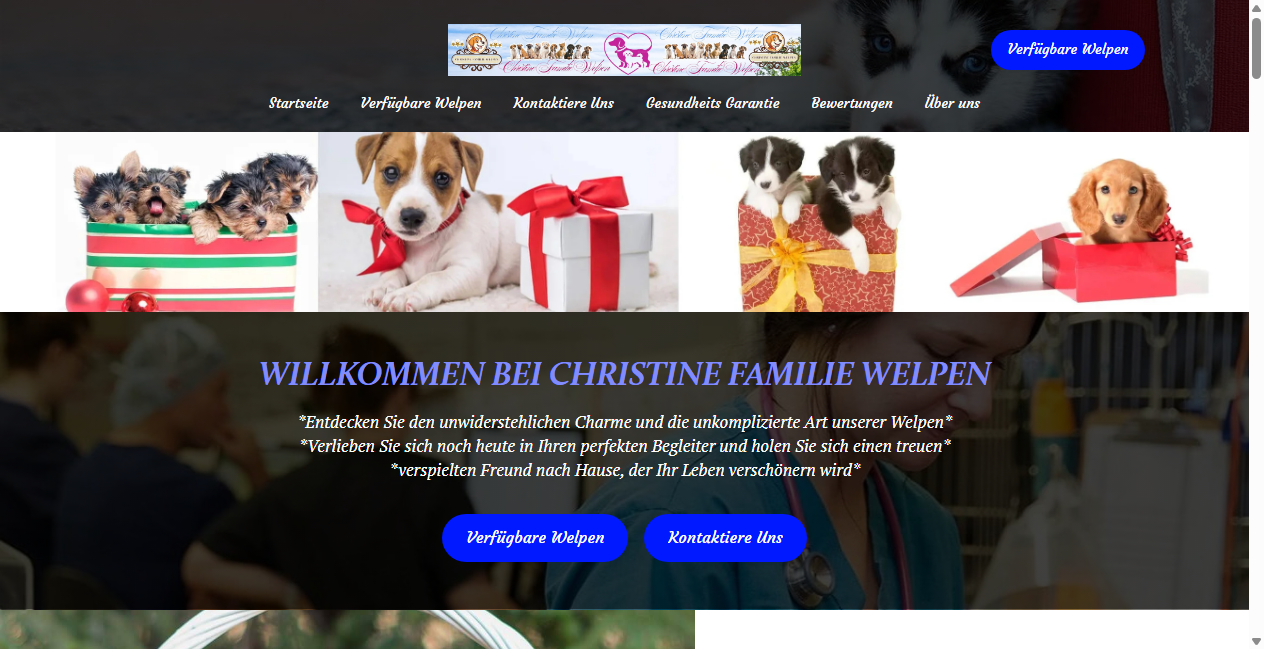 Screenshot von christinefamiliewelpen.com