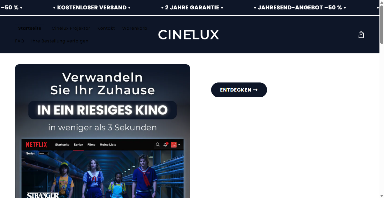 Fake Shop Warnung: cineluxdeutschland.com (2026)