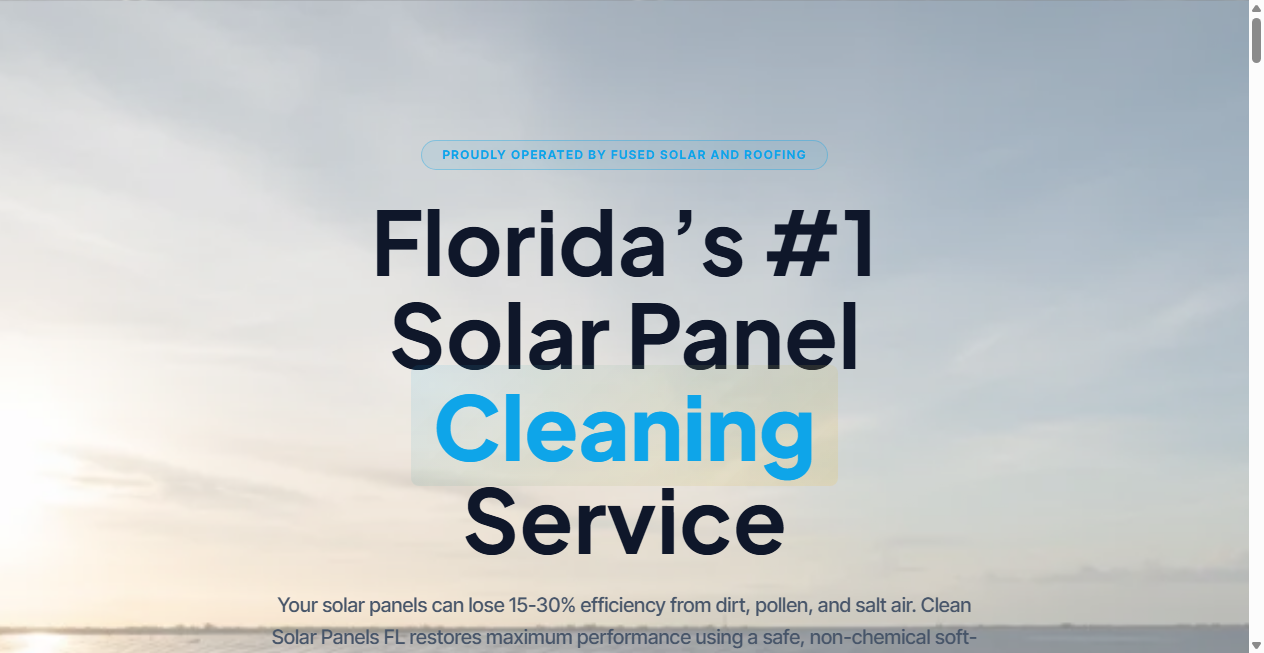 Screenshot von cleansolarpanelsfl.com