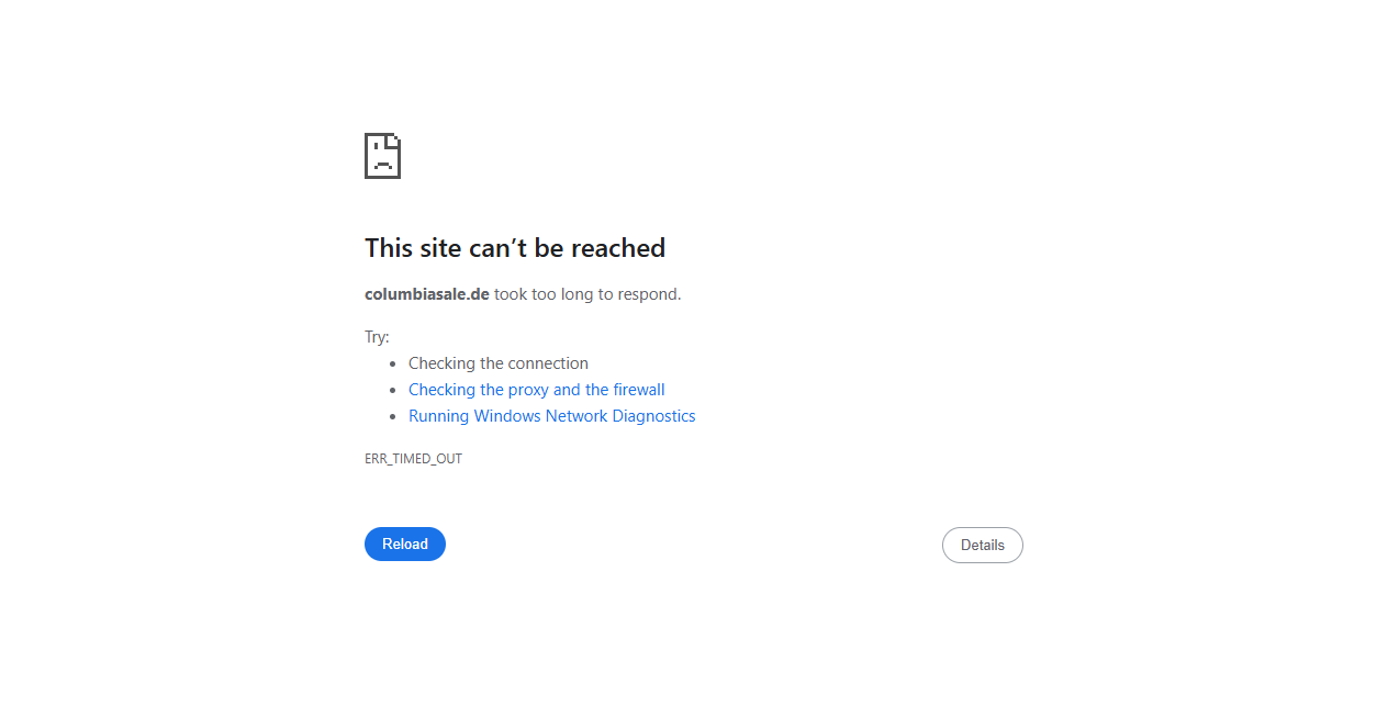 Fake Shop Warnung: columbiasale.de (2026)