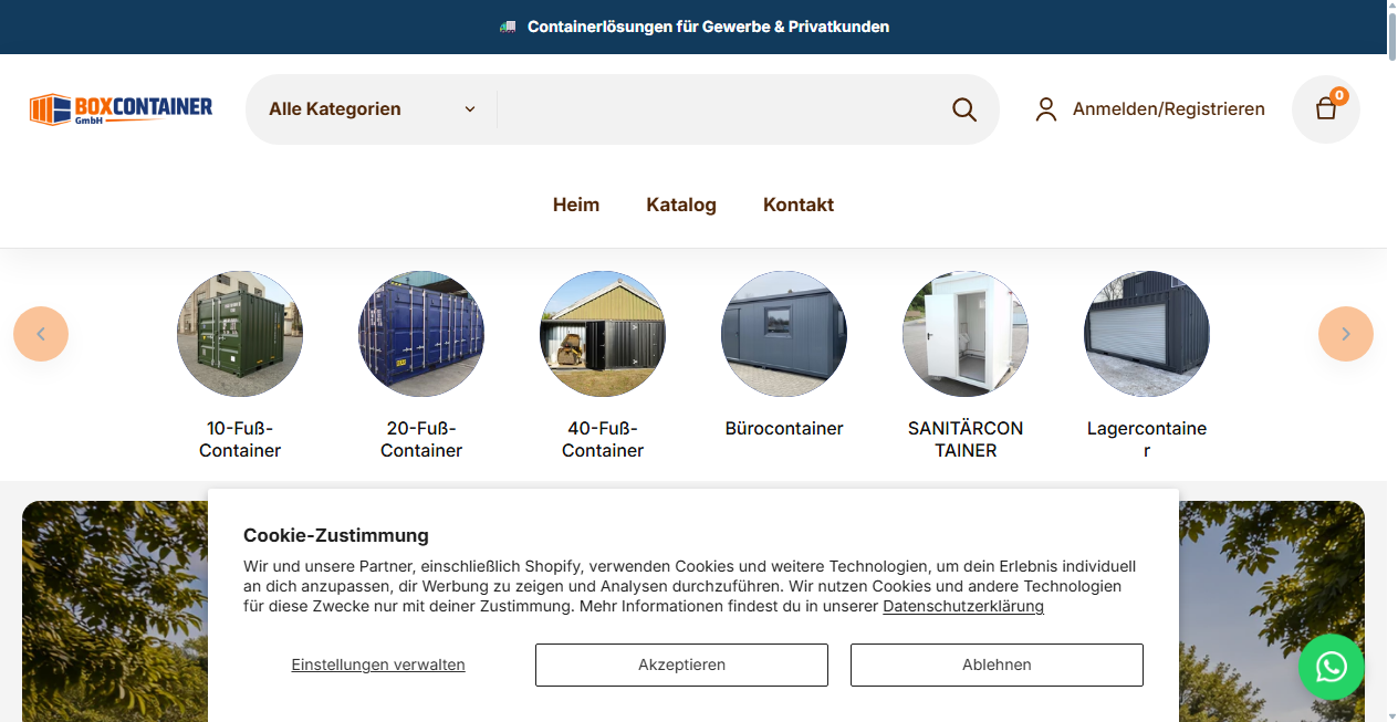 Screenshot von containerbox-gmbh.de