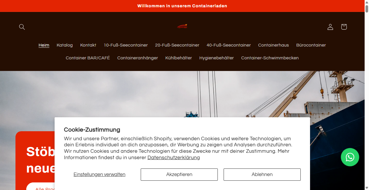 Screenshot von containerdienstheiliggmbh.de