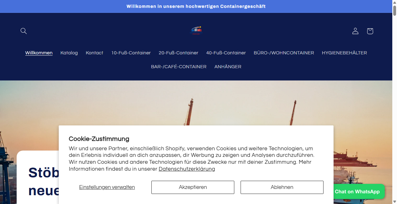 Screenshot von containerservicestarzgmbh.de