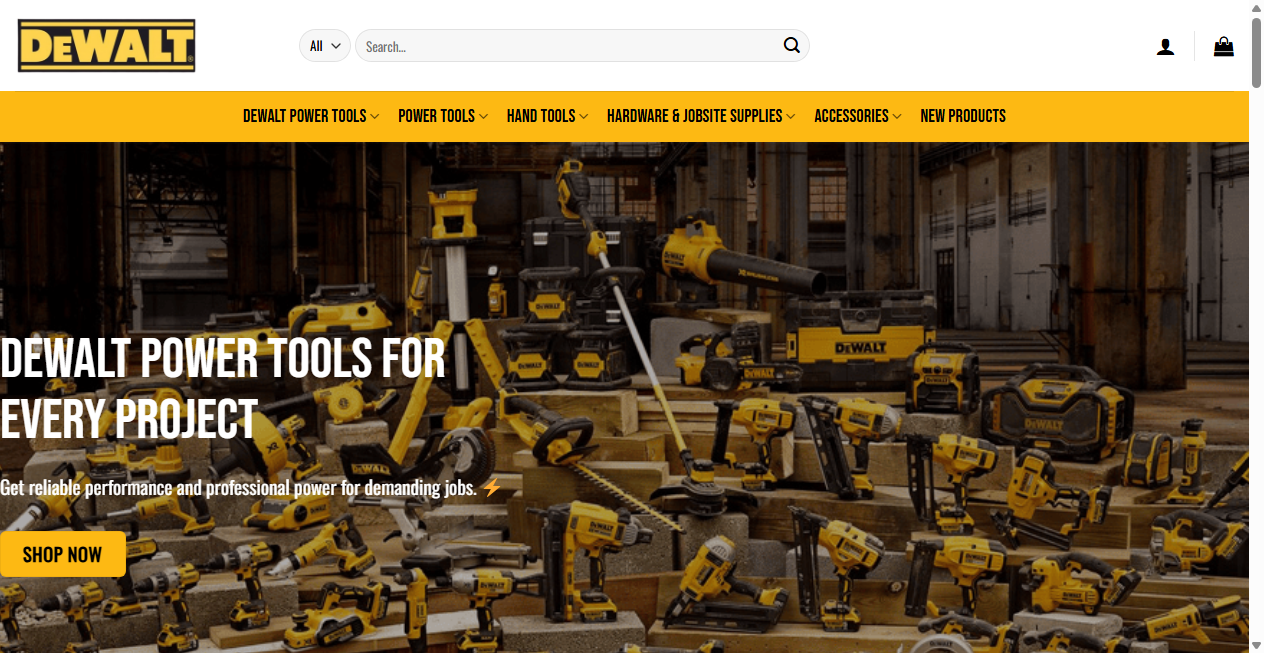 Screenshot von cordlesstoolshop.com