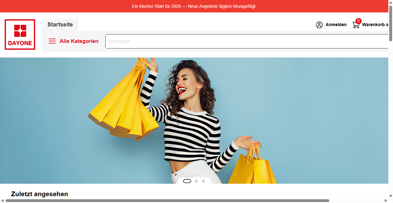 Screenshot von dayoner.com