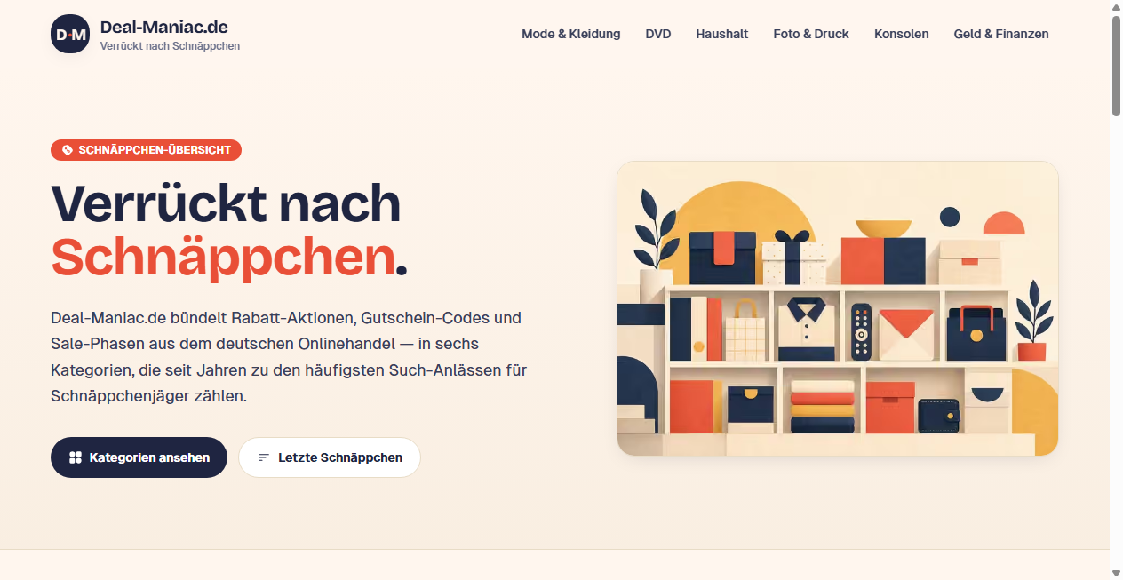 Screenshot von deal-maniac.de