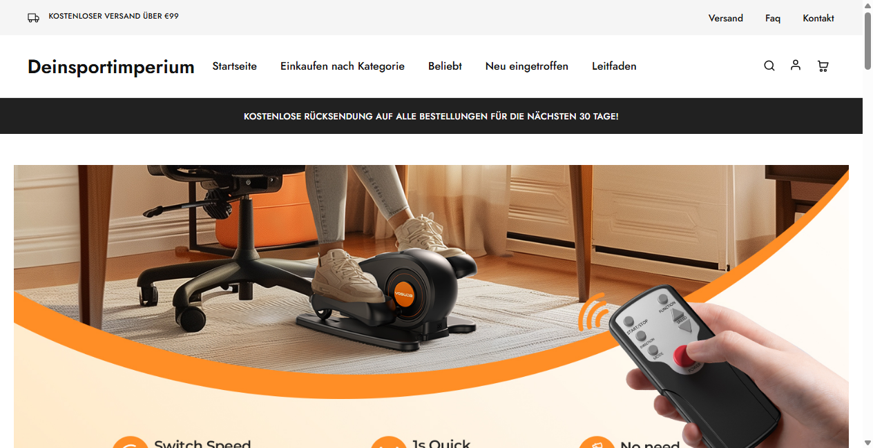 Screenshot von deinsportimperium.de