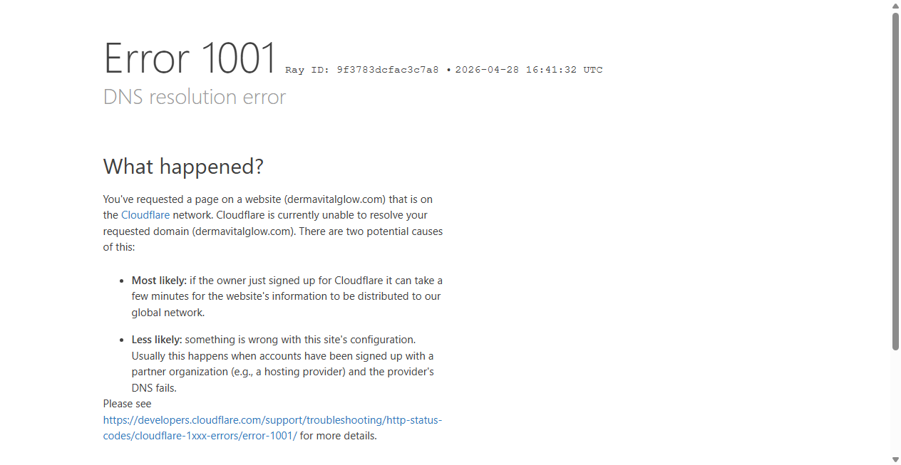 Screenshot von dermavitalglow.com
